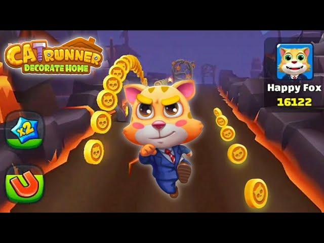 Cat Runner game|best game Run , jump and collect gold couns 