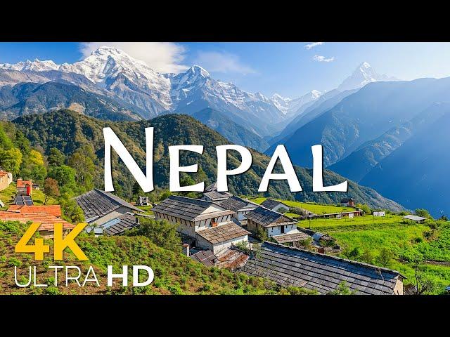 Nepal 4K Amazing Aerial Film - Relaxing Music With Beautiful Nature Scenes - Video 4K ULTRA HD