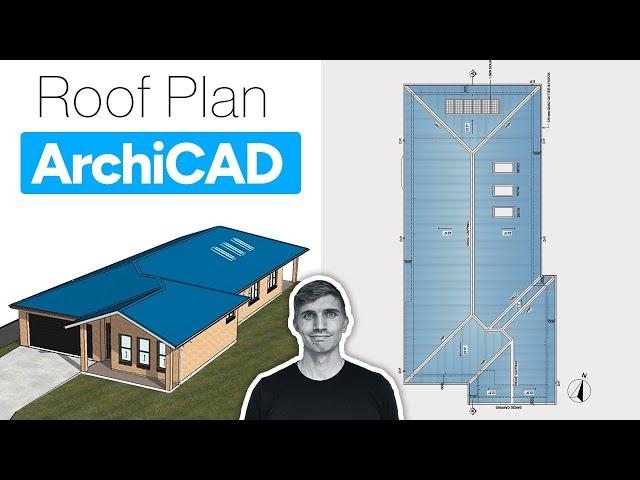 How to draw a Roof plan -  ArchiCAD Tutorial