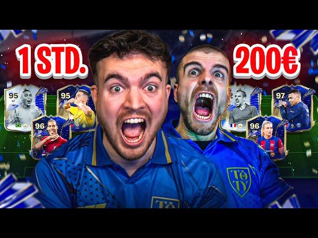 NEUER TOTY ACCOUNT! WER erreicht MEHR in 1 STUNDE mit 200€ in EA FC 24  (ACCOUNT BATTLE )