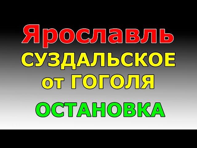 ОСТАНОВКА Суздальское шоссе от ул.Гоголя.  маршрут ГИБДД №2 г. Ярославль