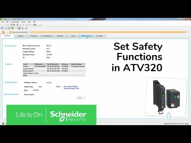 How To Set Safety Functions In ATV320 | Schneider Electric