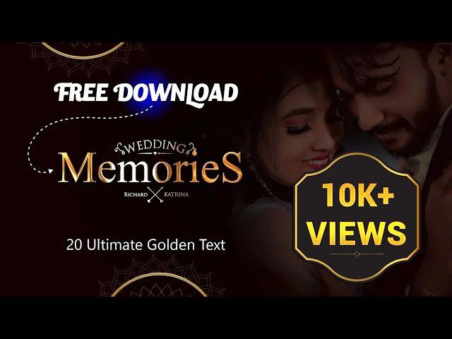 Premiere Pro Golden Text Free Download | Ultimate 20 | Wedding Title