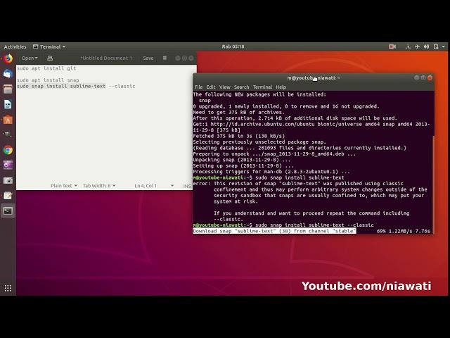 how to install sublime text in ubuntu 1804