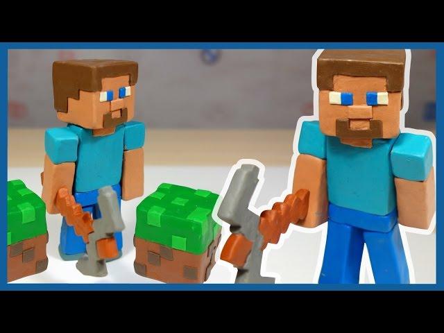 Лепим Стива. Майнкрафт из пластилина.  MineCraft of plasticine.