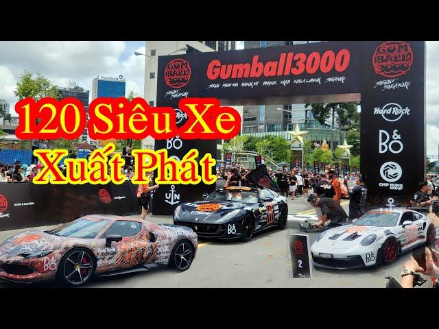 120 Siêu xe bắt đầu xuất phát hành trình Gumball 3000 từ Sài Gòn đi  Singapore | Gumball 3000