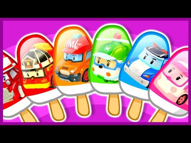 Робокар Поли. Мультик. Учим цвета. Мороженое. Learn Colors. Robocar Poli.