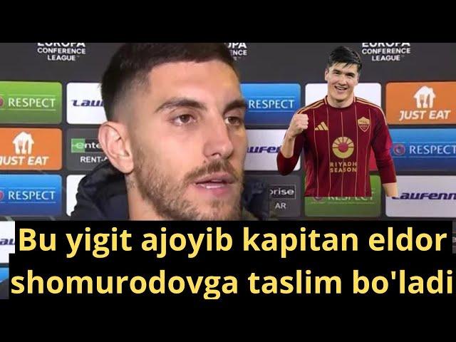 Pellegrini Eldor Shomurodovga oshiq, qarang u o'zbek futbolchisi haqida nima dedi.