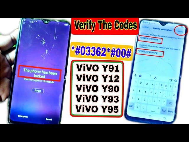 Vivo Y91 Ka Lock Kaise Tode || Vivo Y91, Y12, Y90, Y93, Y95 All Type Password Pattern Lock Remove