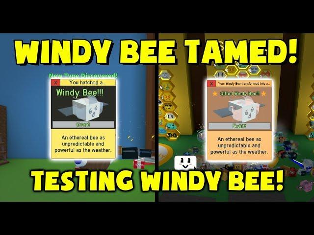 WINDY BEE TAMED! - Bee Swarm Simulator