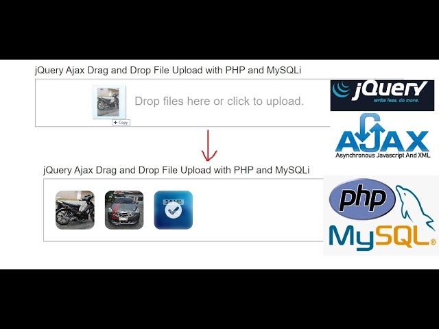 jQuery Ajax Drag and Drop File Upload with PHP and MySQLi