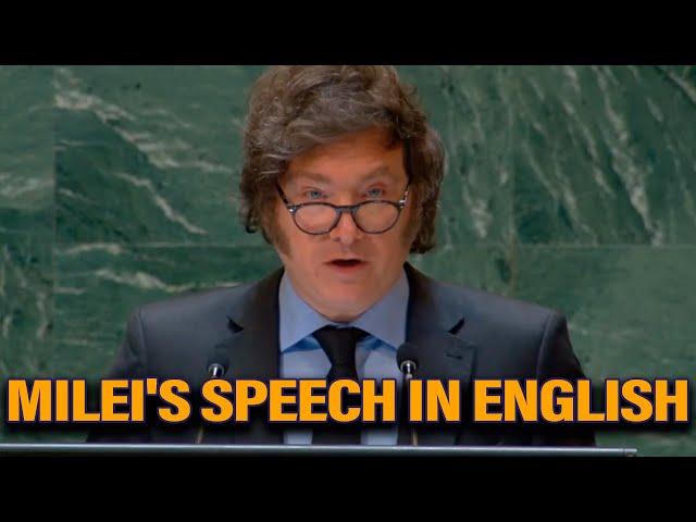 MILEI SLAMS THE WOKE AGENDA IN A SPEECH TO THE UN, TRANSLATED INTO ENGLISH BY AI (IN HIS OWN ACCENT)