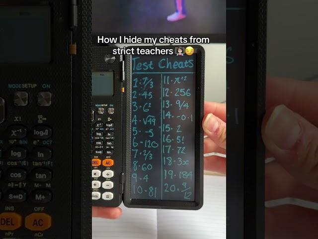 Is this the easiest way to cheat in exams?!  #calculator #diy #teachers #college