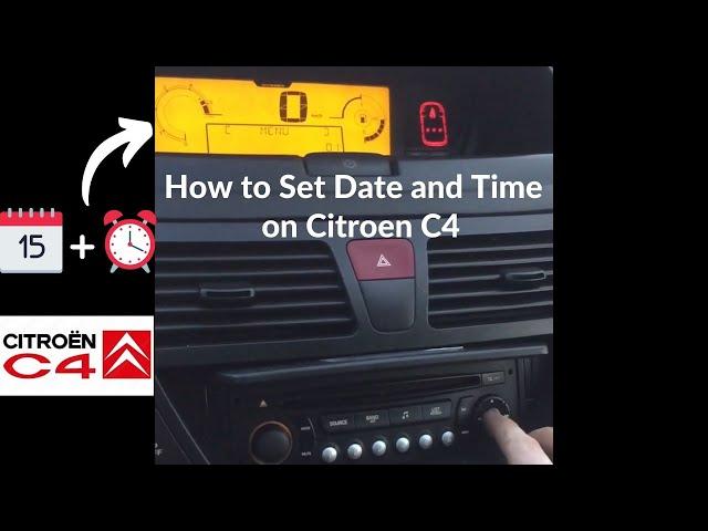 Citroen C4 Picasso : How To Set / Adjust the clock , time and date. Easy guide (subtitles)