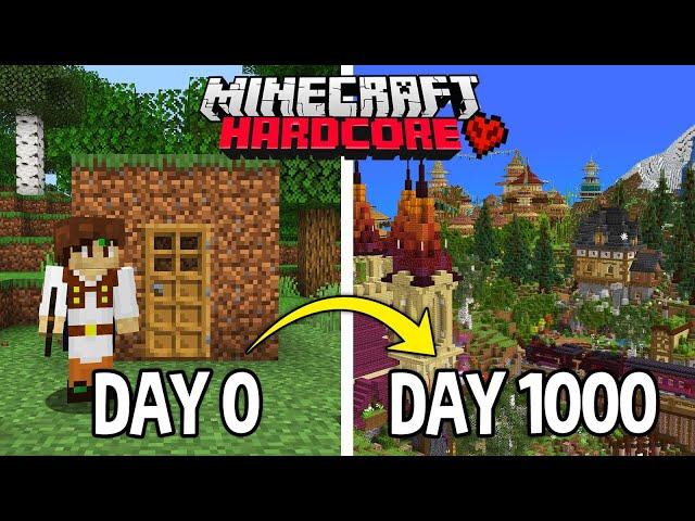 I Survived 1000 Days in Hardcore Minecraft! [FULL MOVIE]