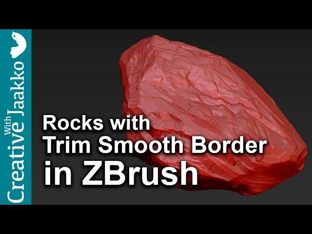 Rocks with trim smooth border brush (ZBrush)