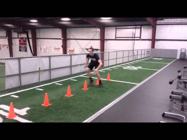 Lateral Shuffle Agility Cone Drill