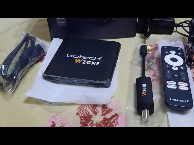 Botech Wzone 4K Android 10 TV Box Uydu Tunerli Kutu Açılış