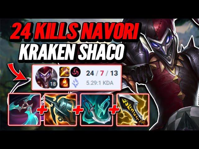 Navori Kraken Nuclear Shaco Build!! - S14 Gold [League of Legends] Full Gameplay - Infernal Shaco