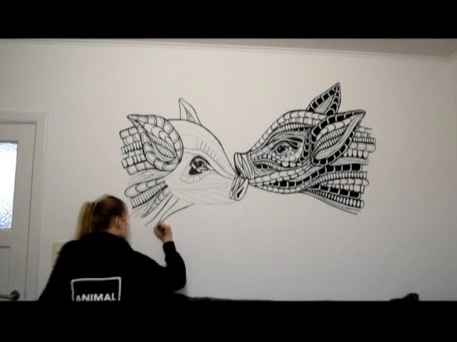 MURAL for  ANIMAL RIGHTS - by JOEKE VAN DER MEER - music by KEVIN STAUDT