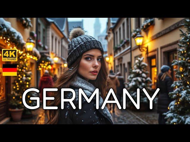 GERMANY 4K, NIGHT WALKING TOUR IN CHRISTMAS MARKET [FULL TOUR]