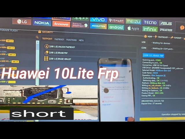 Huawei P10lite frp bypass unlock  by unlock tool WAS-LX1,LX1A,LX2,LX3,L21,L22 google account remove