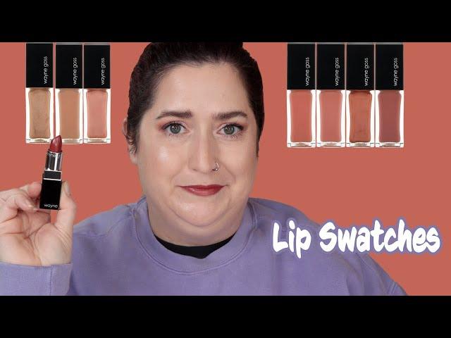 WAYNE GOSS LIP SWATCHES | Full Set of Glosses & 3 Lipsticks