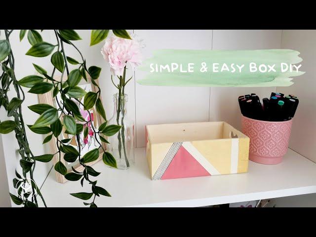 Simple and easy box DIY - how to paint and decorate dollar store box