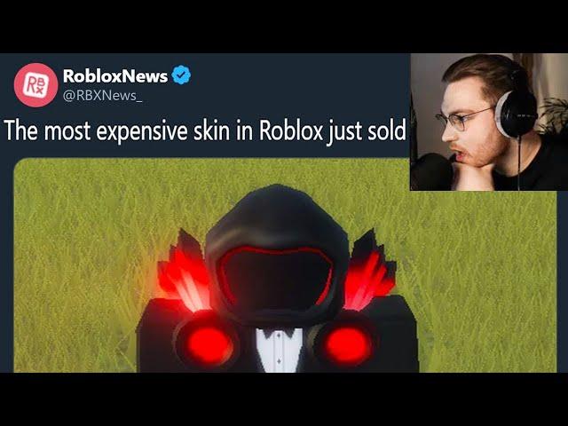 ohnepixel shocked by most expensive roblox skin ever sold