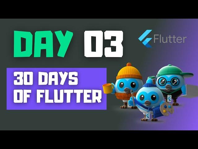 Day 3 - Functions, Classes, Routes, Theme & Text | #30DaysOfFlutter