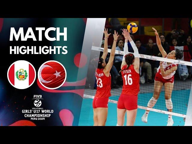 PERU  TÜRKİYE [4K]  | Highlights | Girls U17 World Championship 2024