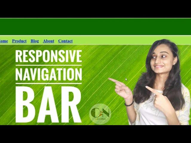How to make responsive navigation bar using html css || Code with Neha