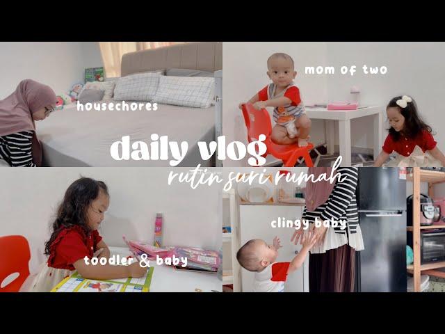 daily vlog | rutin suri rumah malaysia | mom of two | mata keisha kena ketumbit