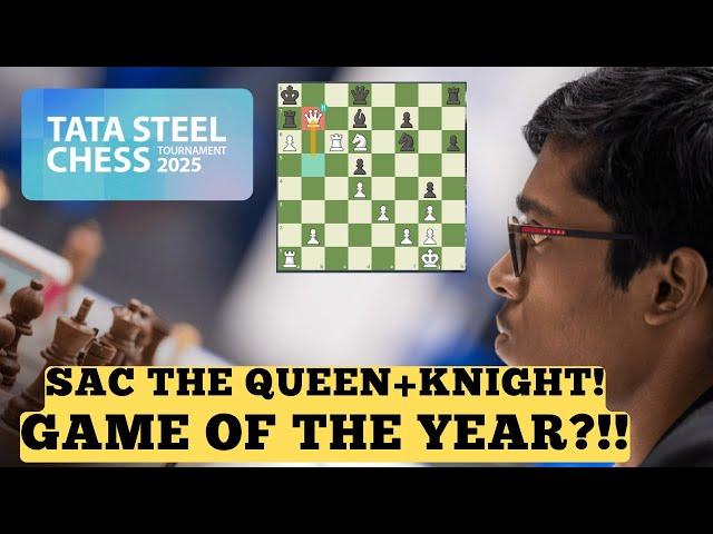 PRAGG JAGONYA QUEEN GAMBIT?! | PRAGGNANANDHAA VS SARANA | TATA STEEL CHESS 2025 RD12