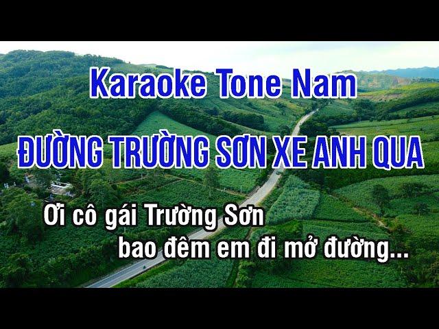 Đường Trường Sơn Xe Anh Qua Karaoke  Nhạc Sống Hay Tone Nam (Fa Thứ) ► Karaoke Lê Thiết