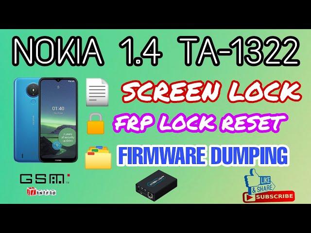 NOKIA 1.4 TA-1322 / I.S.P PIN OUT / HARD RESET / SCREEN / FRP LOCK REMOVE / F.W READ  MEDUSA PRO