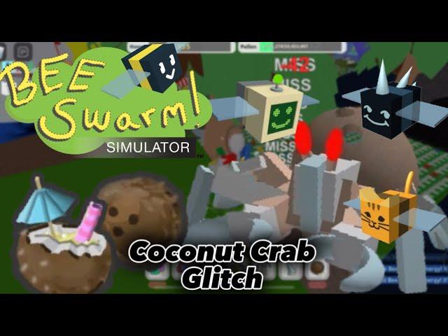 How to Beat Coconut Crab Faster(Hard Afk) Coconut Crab Glitch -  Bee Swarm Simulator