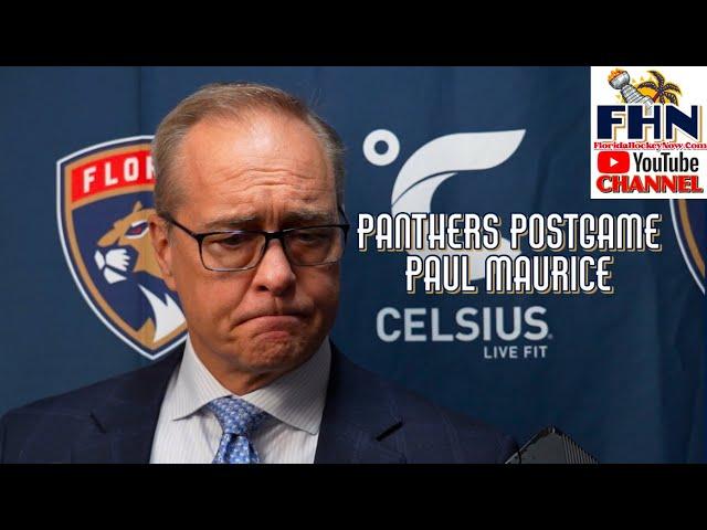 Paul Maurice, Florida Panthers Postgame Following 4-3 Win Over Boston Bruins