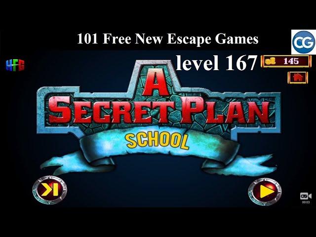 101 Free New Escape Games level 167 - A Secret Plan SCHOOL - Complete Game