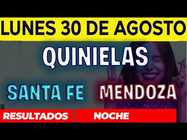 Resultados Quinielas Nocturna de Santa Fe y Mendoza, Lunes 30 de Agosto