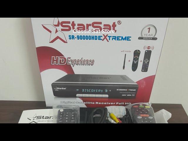 STARSAT SR-90000 HD EXTREME HEVC , 2X TUNER , 2X RCU , 8000 Channels , Unboxing l English