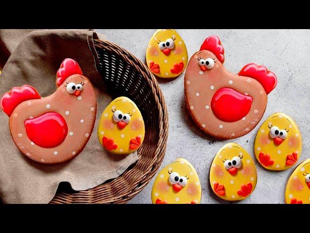 Easter cookies Decorating  / Пряники на Пасху / Пасхальные пряники / Пряник Курочка и Цыплята /