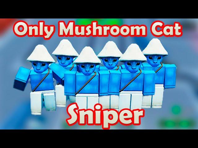 Only Mushroom Cat with the Sniper Trait Roblox Skibidi Tower Defense