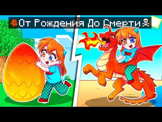  Майнкрафт но ЖИЗНЬ ОГНЕННОГО ДРАКОНА от Рождения До Смерти!