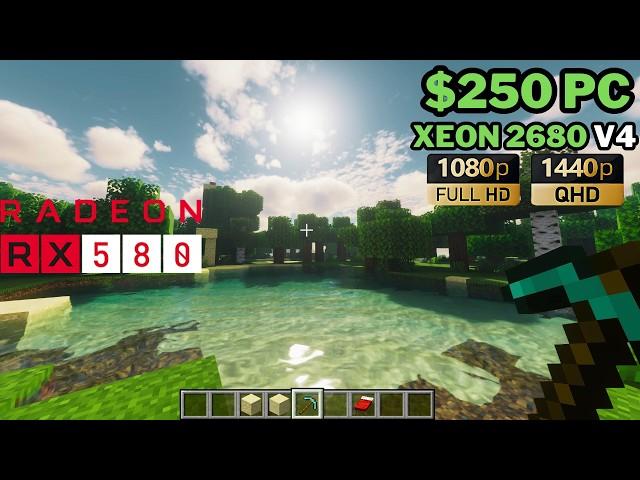 Minecraft 1.21 On A $250 Gaming PC | Xeon E5 2680 V4 + RX 580 8GB (2048SP) | 1080P - 1440P Benchmark