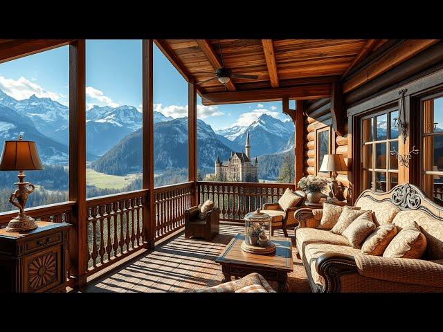 Luxury Swiss Mountain Cabin with Breathtaking Castle View