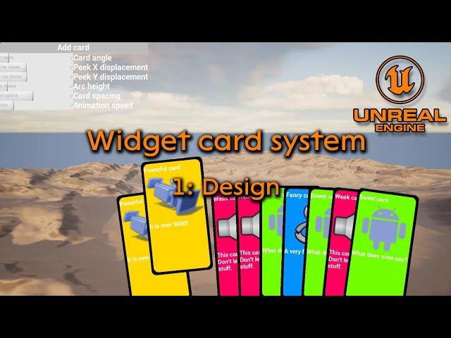 Card widget system part 1 - Unreal engine 5