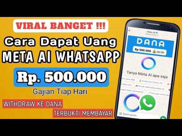 lagi rame CARA MENDAPATKAN UANG DARI META AI WHATSAPP - SALDO DANA GRATIS - FITUR META AI WA