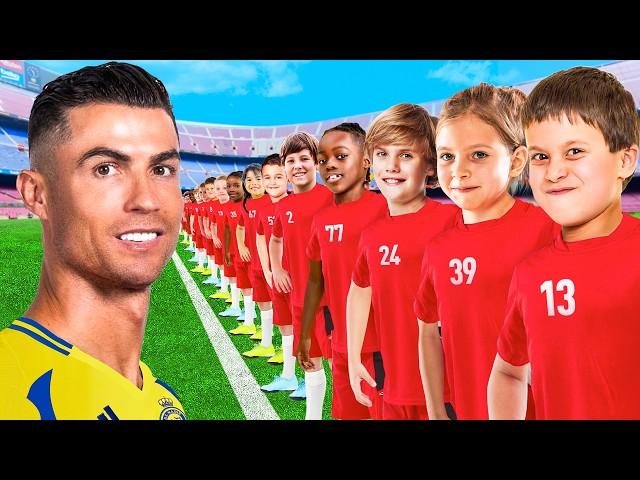 100 KIDS vs 10 YEAR OLD PRO FOOTBALLER