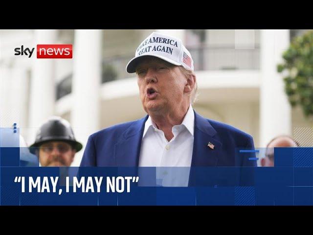 Donald Trump tells reporters he 'may or may not' strike Iran